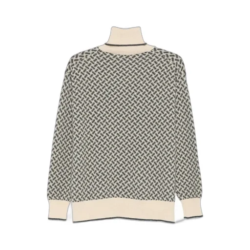 Geometric Turtle-Neck Knitwear