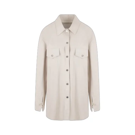 Buttoned Long-Sleeved Shirt Jacket