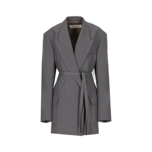 Double-Breasted Belted Blazer