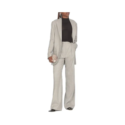 Checked Long Blazer