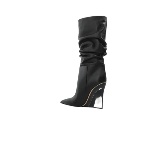 Ruched Point-Toe Boots