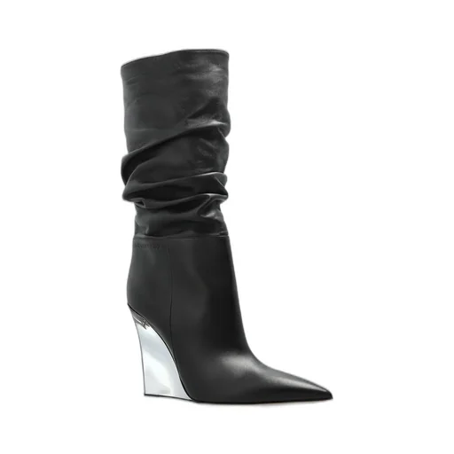 Ruched Point-Toe Boots