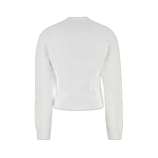Logo Printed Cropped Crewneck Sweatshirt