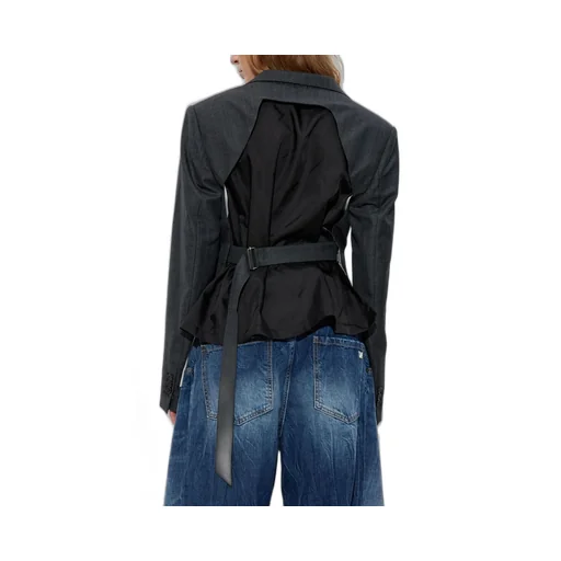 Single Breasted Pinstriped Blazer