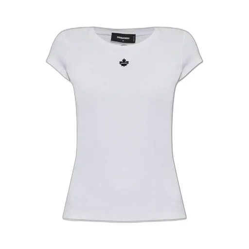 Leaf Logo Plaque Crewneck T-Shirt