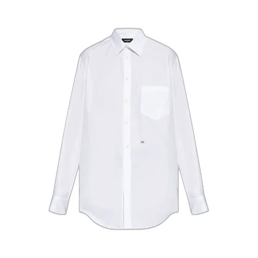Logo Embroidered Long-Sleeved Shirt