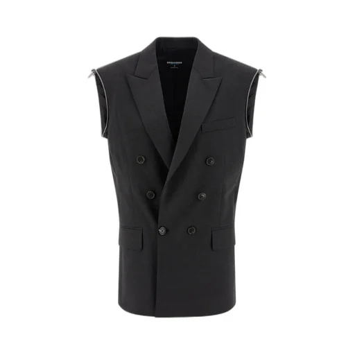 Double-Breasted Zip Detailed Blazer