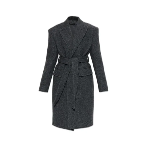 Tie-Waisted Mid-Length Coat