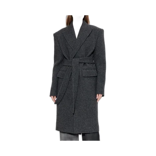 Tie-Waisted Mid-Length Coat