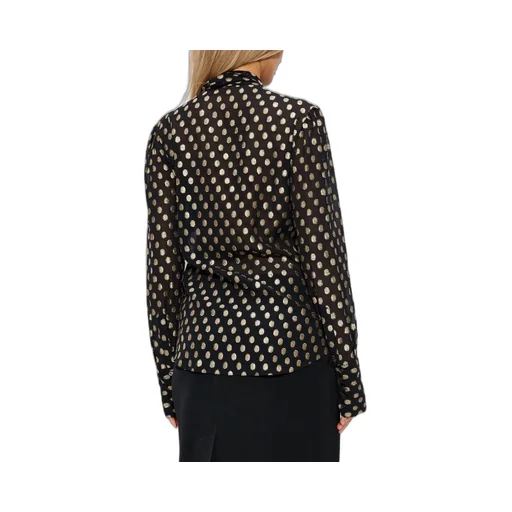 Graphic Printed Tied-Neck Shirt