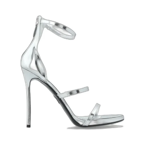 Round-Toe Heeled Sandals
