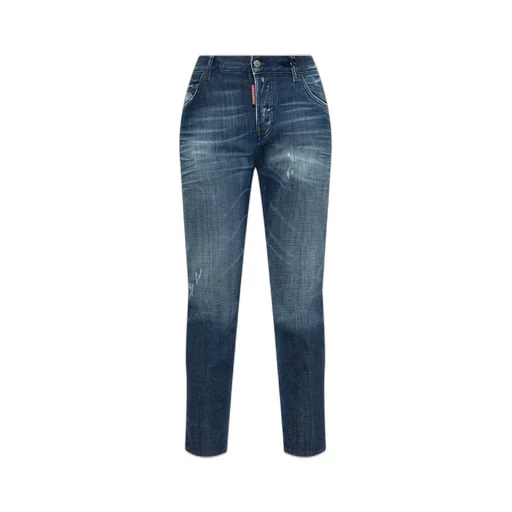 Straight Leg Distressed Jeans