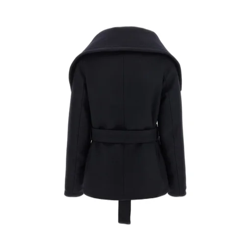 Double Breasted Belted Peacoat