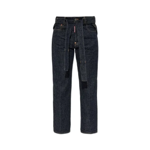 Belted Cropped Jeans