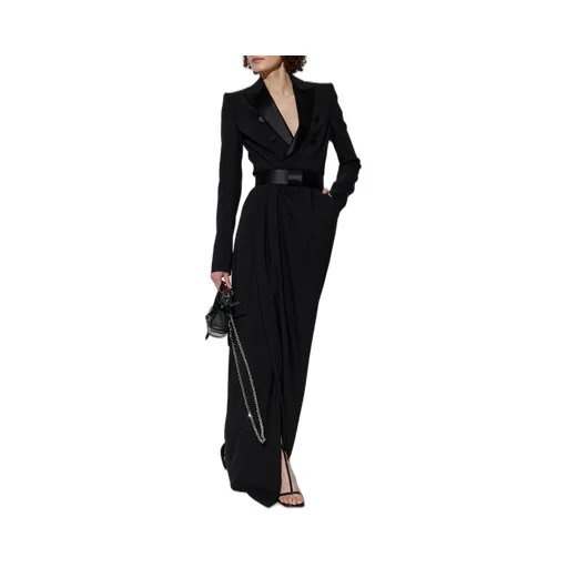 Belted Long Dress