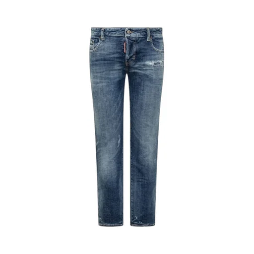 Logo Patch Straight Leg Jeans