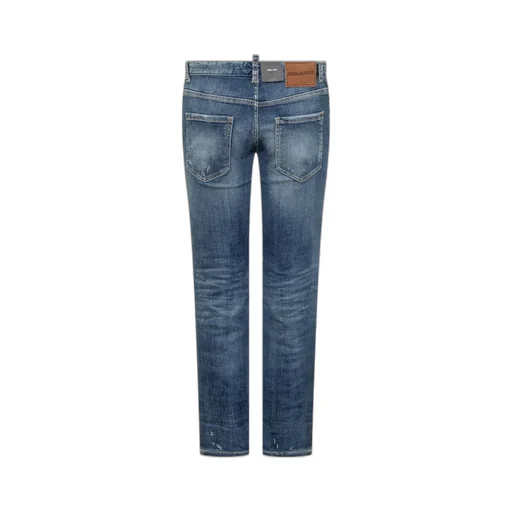 Logo Patch Straight Leg Jeans
