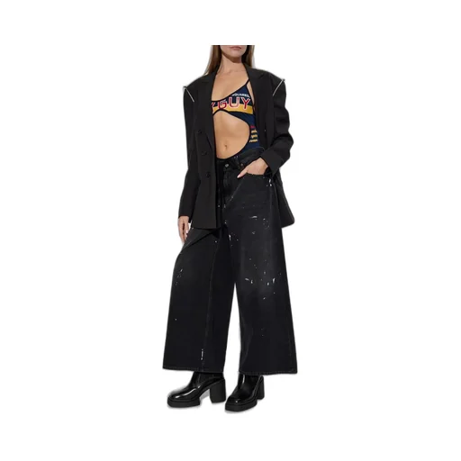 Slogan Printed Cut-Out Bodysuit