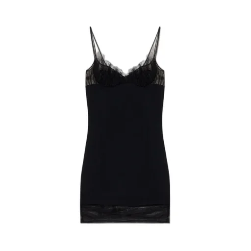 Tulle Inserts Strappy Mini Dress