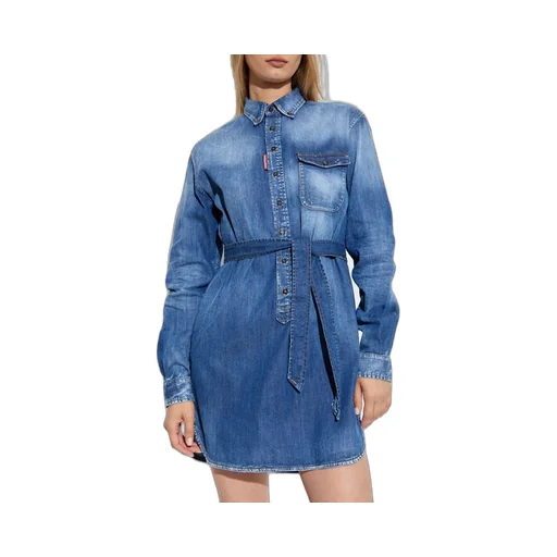 Buttoned Denim Dress