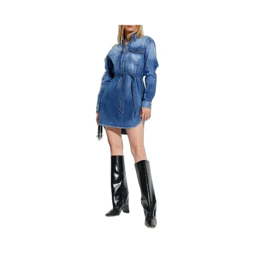 Buttoned Denim Dress