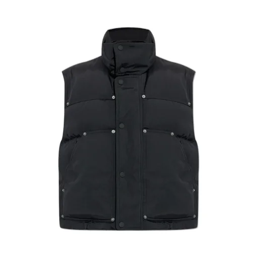 Logo Embroidered High-Neck Padded Vest