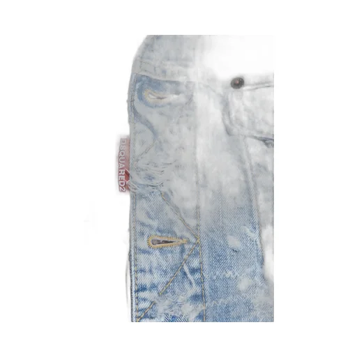 Vintage Effect Distressed Denim Jacket
