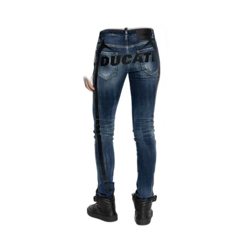 X Ducati Distressed Skinny Jeans