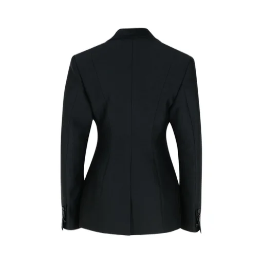 V-Neck Single-Breasted Blazer