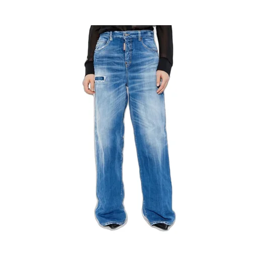 Logo Patch Ripped Jeans