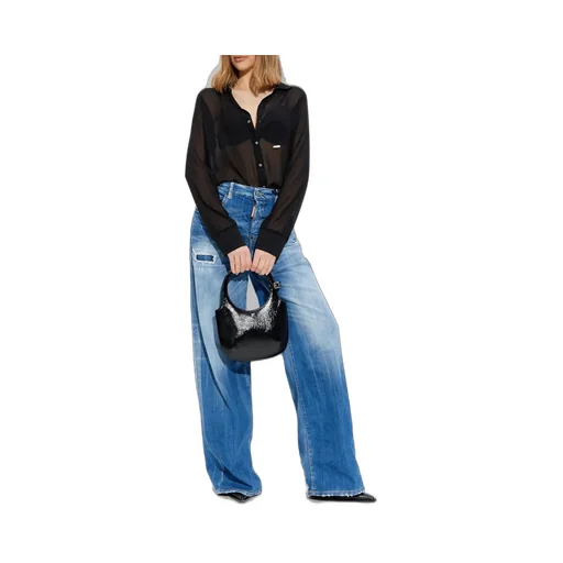 Logo Patch Ripped Jeans