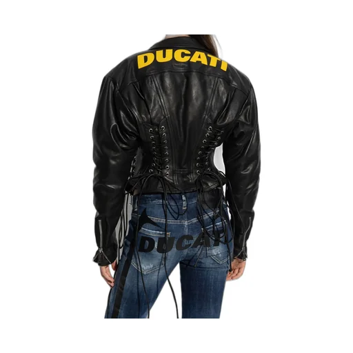 Dsquared2 X Ducati Laced Leather Jacket