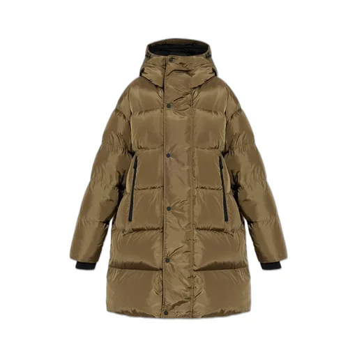 Long Sleeved Hooded Down Coat