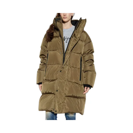 Long Sleeved Hooded Down Coat