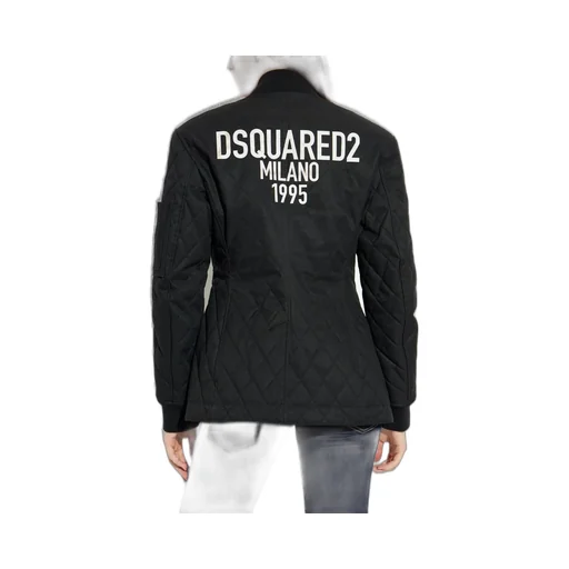 Logo Printed Quilted Zip-Up Jacket