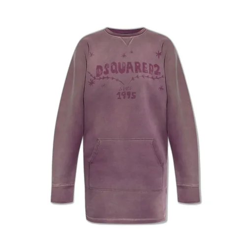 Logo Printed Sweatshirt Dress