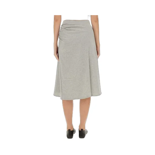 Asymmetric Draped Midi Skirt