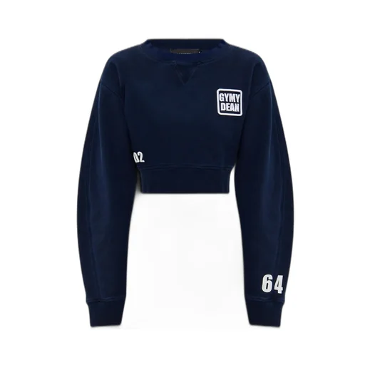 Logo Embroidered Cropped Sweatshirt