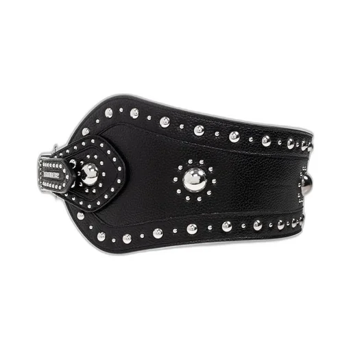 Logo Plaque Stud-Embellished Belt
