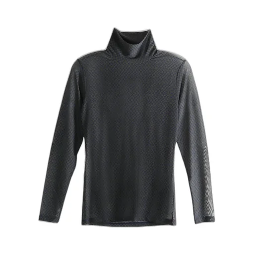Patterned Turtleneck Top