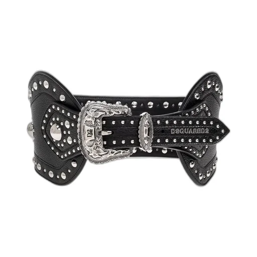 Logo Plaque Stud-Embellished Belt