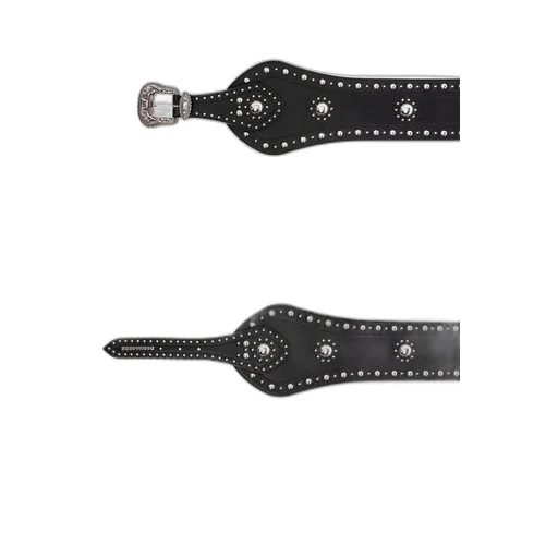 Logo Plaque Stud-Embellished Belt
