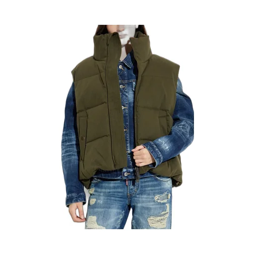 Printed Ball Puff Vest