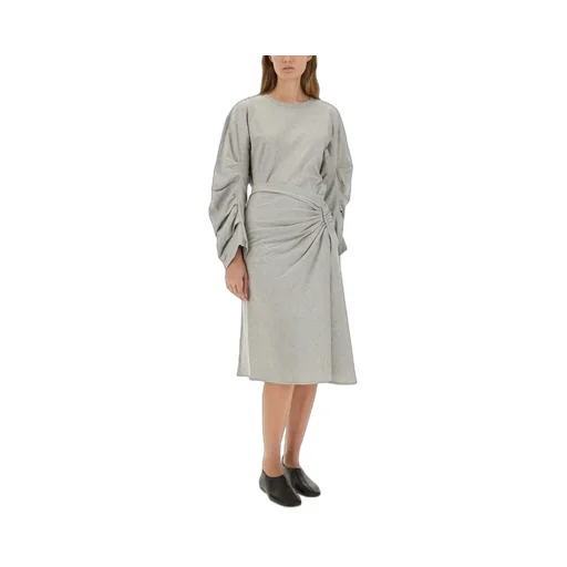 Asymmetric Draped Midi Skirt