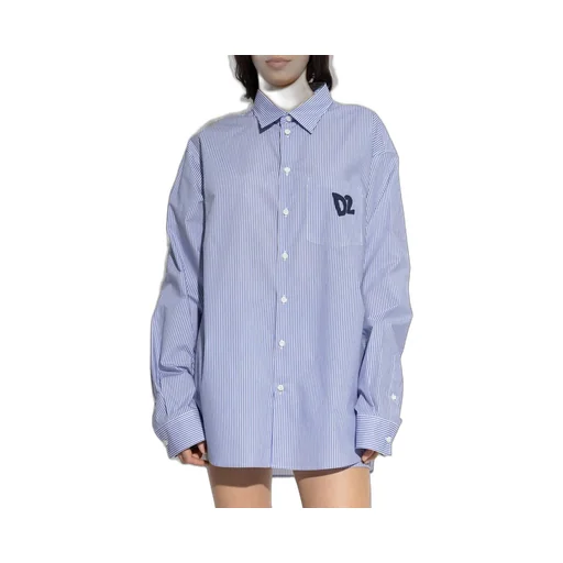 Summer Lovers Oversized Pinstripe Shirt