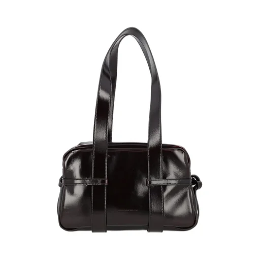 Logo Stamped Medium Bowling Shoulder Bag
