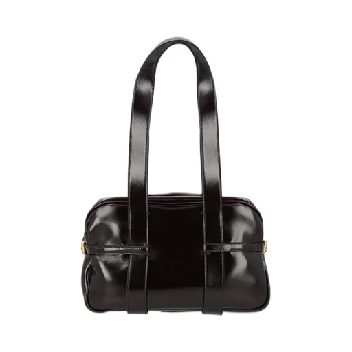 Logo Stamped Medium Bowling Shoulder Bag