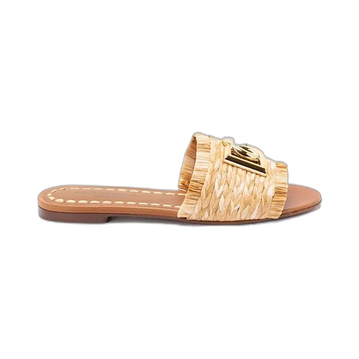 Logo Plaque Braided Slippers