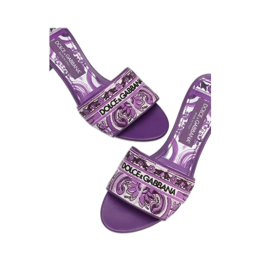 Maiolica Embroidered Almond-Toe Sandals