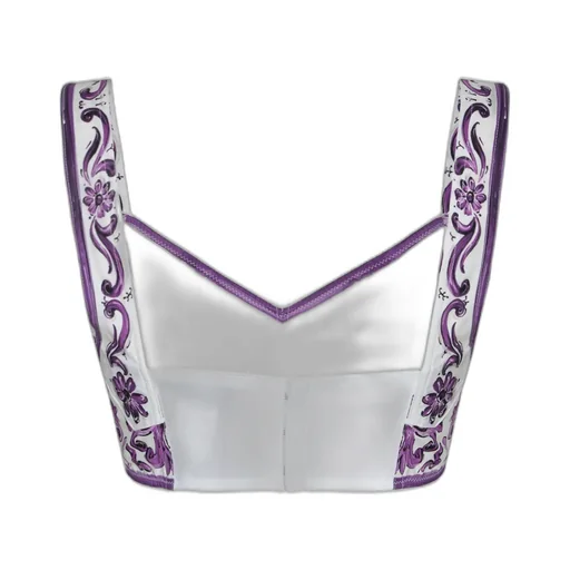 Majolica Printed Cropped Top
